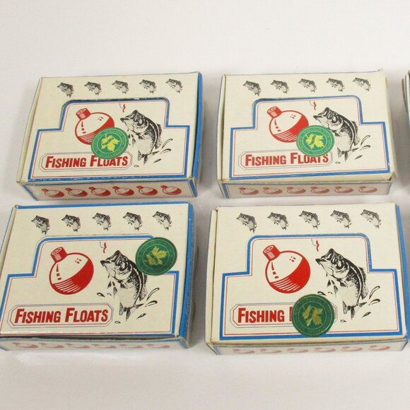 72 Fishing Push Button Fish Floats Red White Size 3/4 Inch Bobbers 6 Boxes - Picture 1 of 4